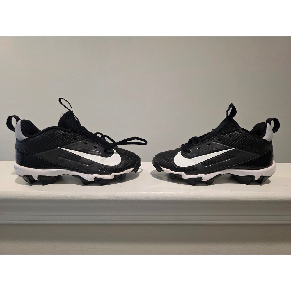 Kids Nike Alpha Huarache Keystone Low Baseball Cleats Black White 2Y FQ4016-001